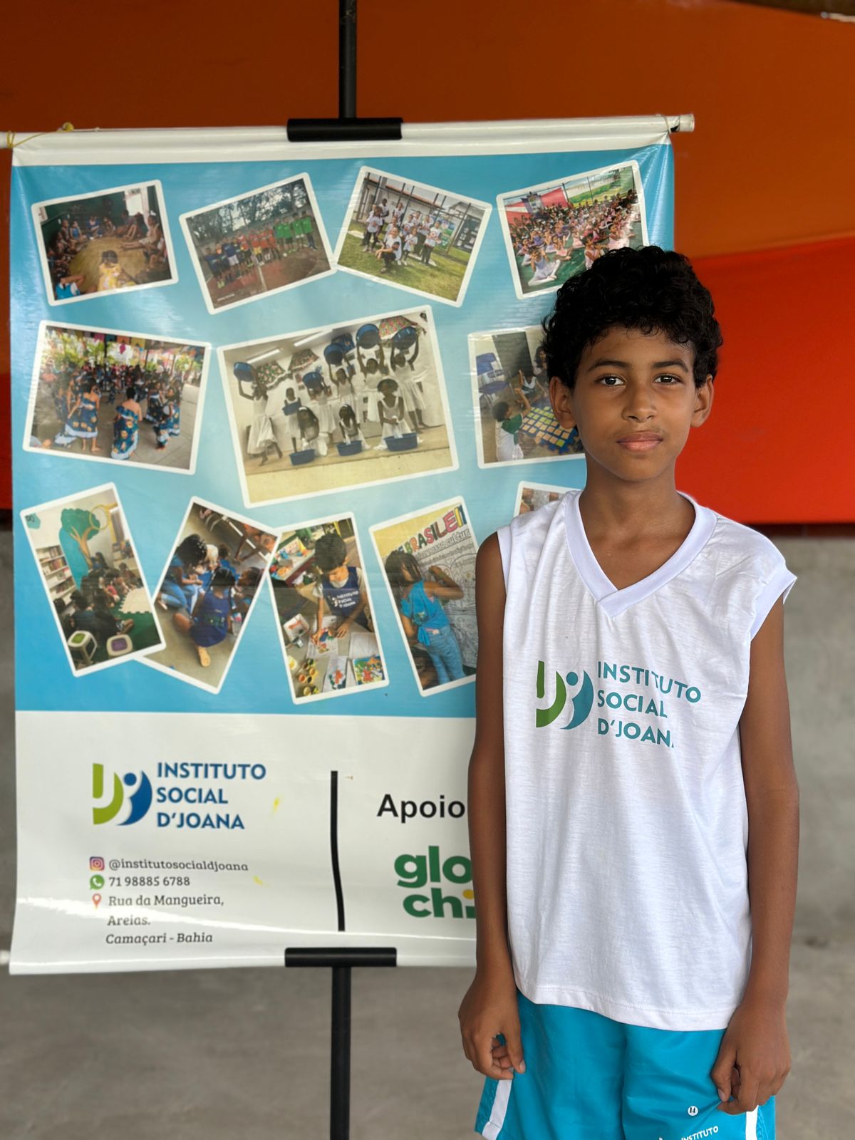 Criança atendida pelo Instituto Social D'Joana